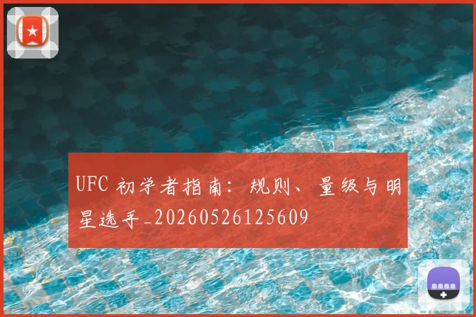 UFC 初学者指南：规则、量级与明星选手_20260526125609